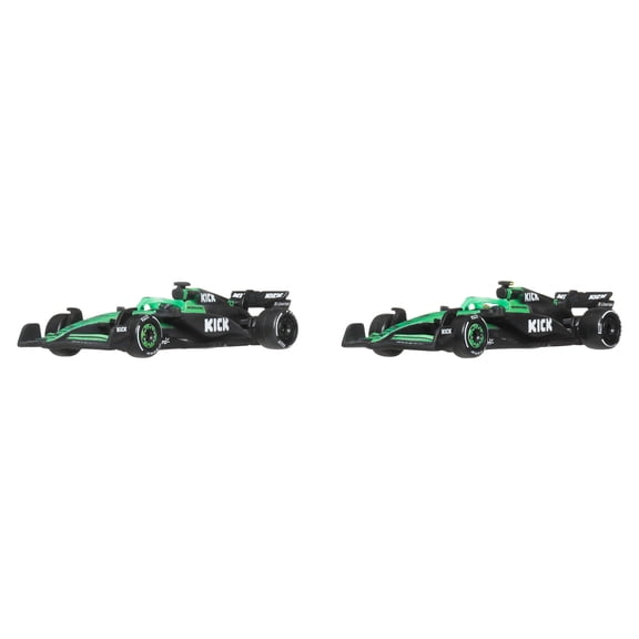 Hot Wheels Premium KICK Sauber F1 Team 2-Pack of 1:64 Scale Racecars: Hulkenberg & Bortoleto