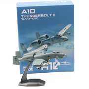 ARCADORA US Air Force A10 Thunderbolt II Warthog Model 1/100 Scale Alloy Plastic 16x17cm For Desk Showcase Decoration Plane Collectors