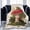 Multicolor, variant on Frog Blanket Artistic Forest Floor Moss Design, Decorative Cozy Flannel Throw For Sofa, Vibrant Nature Inspired Home Accent 50x40