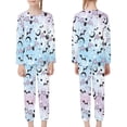thumbnail image 2 of Renewold Bats Stars Moon Pajama for 11-12 Teen Boys Girls 2 Pieces Breathable Long Sleeve Shirts with Lounge Pants Set Durable Sleepwear Halloween Athletic Clothing, 2 of 5