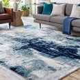 thumbnail image 2 of BoutiqueRugs Apas Blue Abstract Area Rug - Teal, Medium Gray, Burgundy - 8'10" x 12'4", 2 of 8