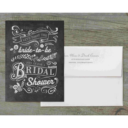 Let's Toast The Bride-To-Be Deluxe Bridal Shower Invitation