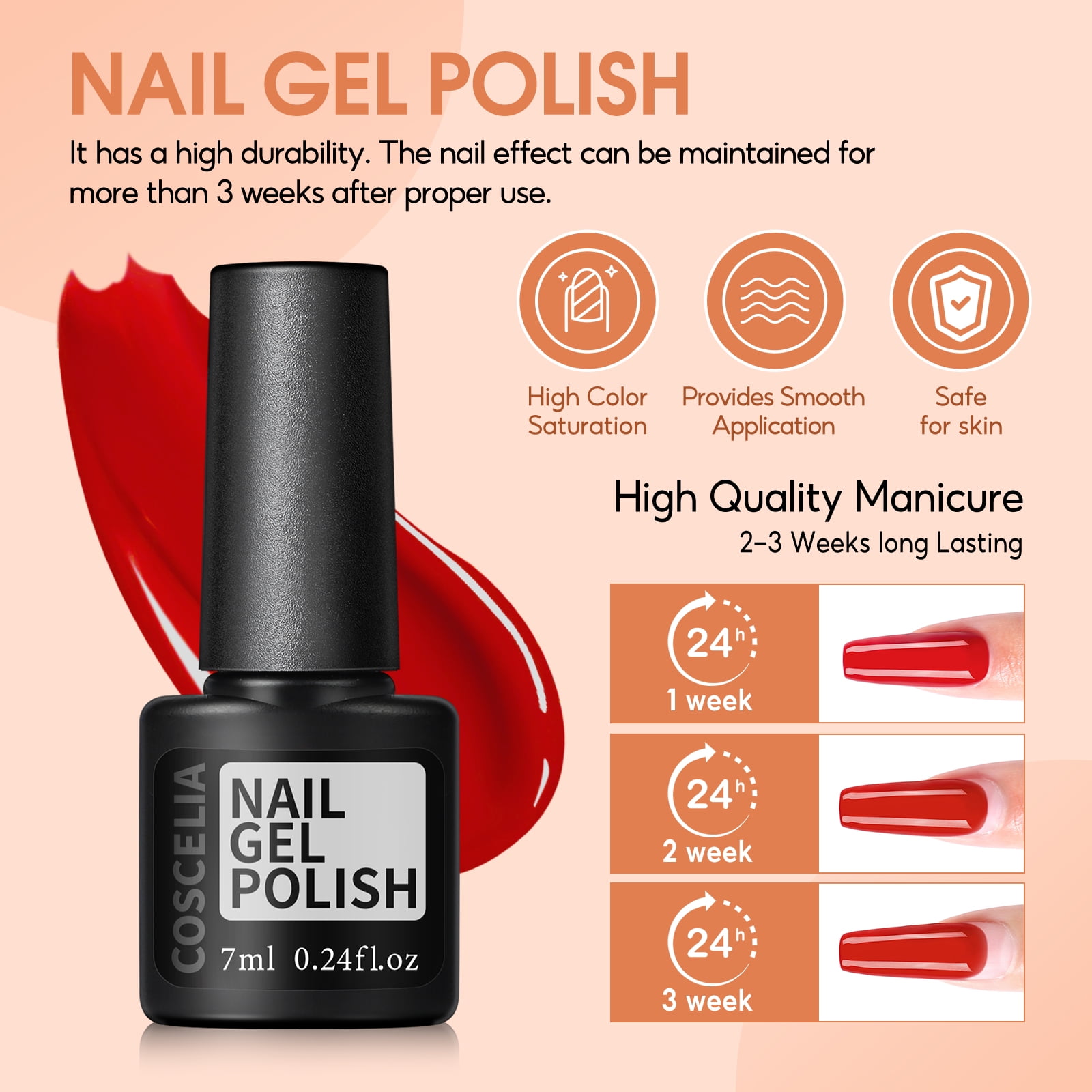 COSCELIA 53pcs Gel Nail Polish Kit with U V light and Drill 35 Colors Gel Polish 5pcs Top Base Coat Nail Art DIY at Home for Women