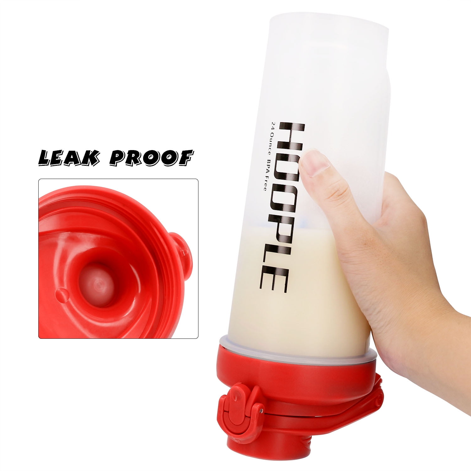 Blender Shaker Bottle W. BPA Free, Leak Proof, Embossed Ounce & Milliliter Markings ,Best Shaker Bottle for Protein Powder-Juice Mixer, Fitness