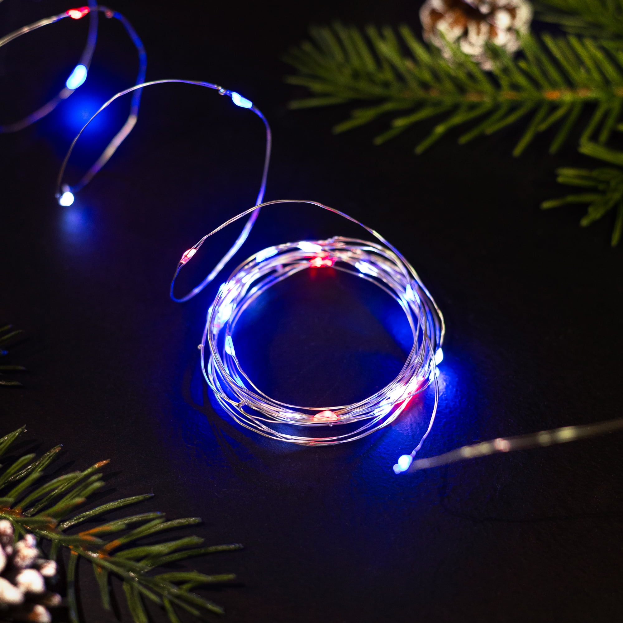 Northlight Patriotic LED Micro Fairy Lights - 17' - Red, White and Blue - Copper Wire - 50ct