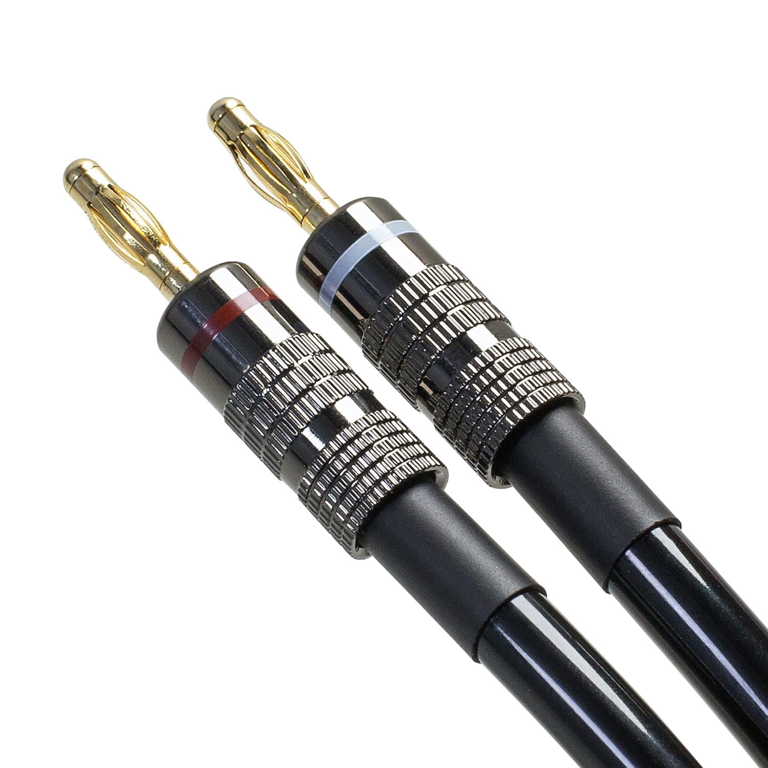 Meamaz 10FT 2 Male-to-Male Connectors Banana Plugs, Hi Fi Speaker Wire, Electrical OFC 12 Gauge Wire 100% Copper Audio Cable,1 Pack