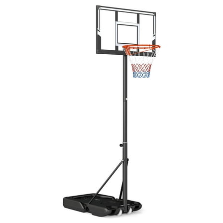 Goplus 3.3-10 FT Portable Basketball Hoop Outdoor with Shatterproof Backboard & Wheels