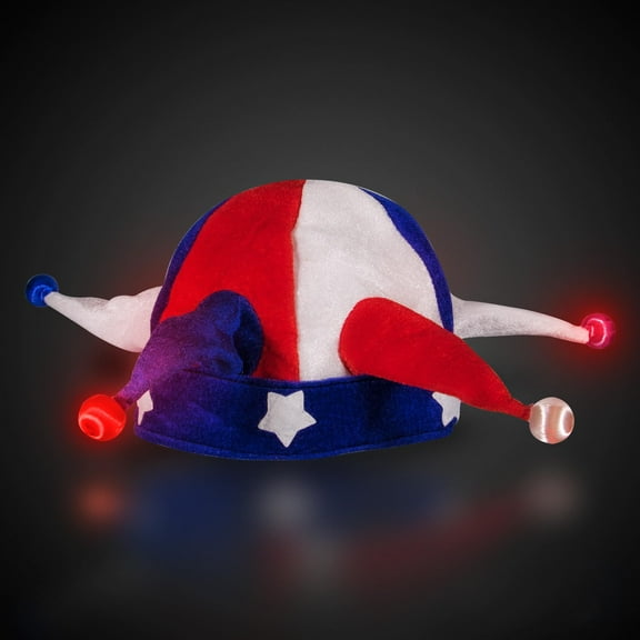 LIGHT-UP USA JESTER HAT