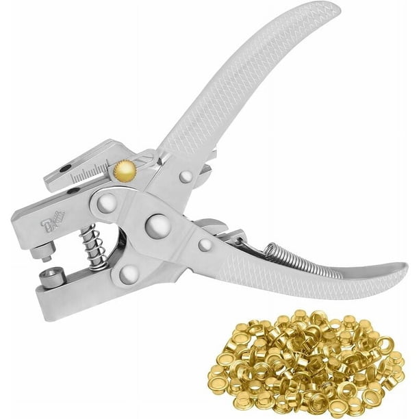 Ojales autoadhesivos de latón de alta calidad para proyectos de bricolaje, ojales de metal fáciles de usar para manualidades con papel de álbum de recortes, almacenamiento portátil compacto (1 juego)
