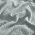 thumbnail image 6 of Chezmoi Collection Breeze 3-Piece Cotton Gauze King Duvet Cover Set, Light Blue-Gray Soft Washed Cotton Linen Like Textured Breathable Comforter Cover with Button Closure, 6 of 9