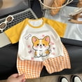 thumbnail image 2 of Toddler Boy Summer Clothes Cartoon Prints Short Sleeve T Shirt Tops Shorts Cotton Outfit Kids 2Pcs Set 6-12 Months 12-24 Months 2t 3t 4t 5t 6t 7t 8t 9t Children 12-18 Months, 2 of 6