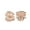 Rose Gold Plated, variant on Personalize Exclusive Monogram Overlapping Initial Earrings - Rose Gold Plated 8mm tall - Customize Stylish Jewelry Memory Gifts for Women