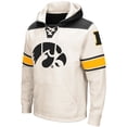 thumbnail image 2 of Men's Colosseum Cream Iowa Hawkeyes 2.0 Lace-Up Pullover Hoodie, 2 of 4