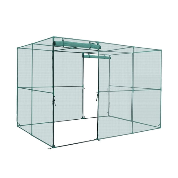 Crop Cage 9.5x6.36x6.36ft Plant Protection Tent, Wind Resistant, Zippered Door, Garden Raised Bed Cover, Tomato Netting for Patio Lawn