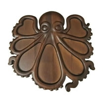 Octopus Charcuterie Board -Ocean Theme Serving Tray for Cheese, Meats & Fruits, Kraken Design Wood Platter Gift for Seafood Lovers 9.9x9.9in