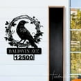 thumbnail image 2 of Handmadetneonsign Crow House Number Metal Wall Art LED Light Personalized Crow Sign Home Decor 63307, 2 of 5