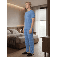 thumbnail image 4 of Pijama Hombre 2 Piezas Unitalla, Playera Suave con Bolsillo y Pantalón a Cuadros, Comodidad Total para Descanso, 4 of 5