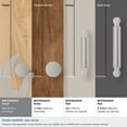 thumbnail image 3 of Amerock Balata 1 inch (25mm) Diameter Satin Nickel Cabinet Knob, 3 of 6