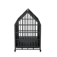 thumbnail image 5 of ZephyPaws 52" Heavy Duty Dog Crate for German Shepherd & Large Breeds，Lockable Wheels,Chew-Proof Steel Kennel with Removable Roof,Divider & Leak-Proof Tray, 5 of 8