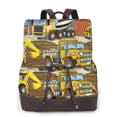 thumbnail image 1 of Balery Different Construction Site Vehicles Mochila de Cuero para Mujeres, Gran Capacidad, Bolsa de Viaje Multifuncional, Mochila de Cuero y Bolsa de Hombro para Mujeres, 1 of 4