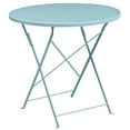 thumbnail image 4 of Flash Furniture Oia Commercial Grade 30" Round Sky Blue Indoor-Outdoor Steel Folding Patio Table Set with 4 Square Back Chairs, 4 of 5