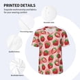 thumbnail image 3 of KLL Cute Strawberry for Men's Baseball Shirts,Short Sleeve Casual Shirts Button Down Shirt for Men Beach Summer Wedding Shirt-Large, 3 of 7