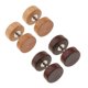 thumbnail image 5 of 2 pares de aretes de madera, aretes elegantes, piercings de túnel para hombres y mujeres Color1 (1.2x6x6mm), 5 of 5