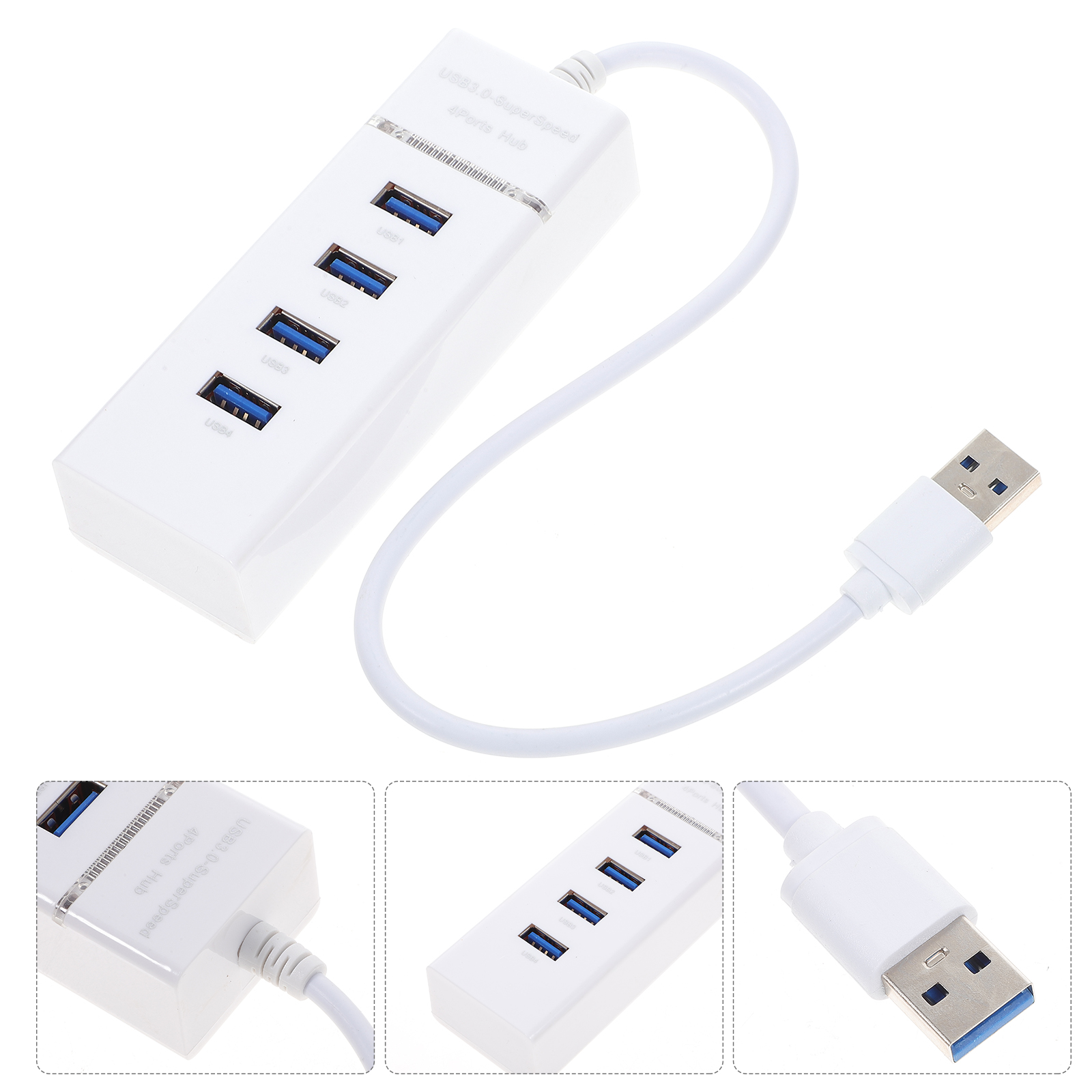 RENACLIPY 1 Pc USB Hub 3.0 USB Port Expander for Laptop made of Plastic for Home Office