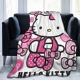 thumbnail image 6 of Hello Kitty Throw Blanket, Cozy Flannel Blankets For Boys Girls, Super Soft Warm Blanket For Couch Sofa Bed, 6 of 9