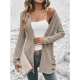 thumbnail image 2 of PTHTECHUS Womens Cardigan Open Front Sweater for Women Lightweight Knit Cardigan Long Sleeve Outerwear with Pockets, 2 of 6