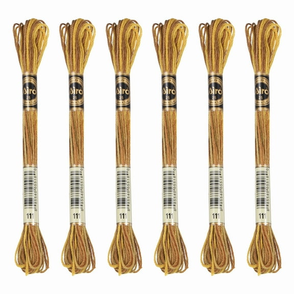 Uxcell 6 Skeins Embroidery Floss, Polyester Embroidery Threads Gold Tone