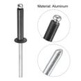 thumbnail image 4 of Uxcell 4mm x 20mm Aluminum Open End Flat Round Head Blind Rivets, Black 25 Pack, 4 of 5
