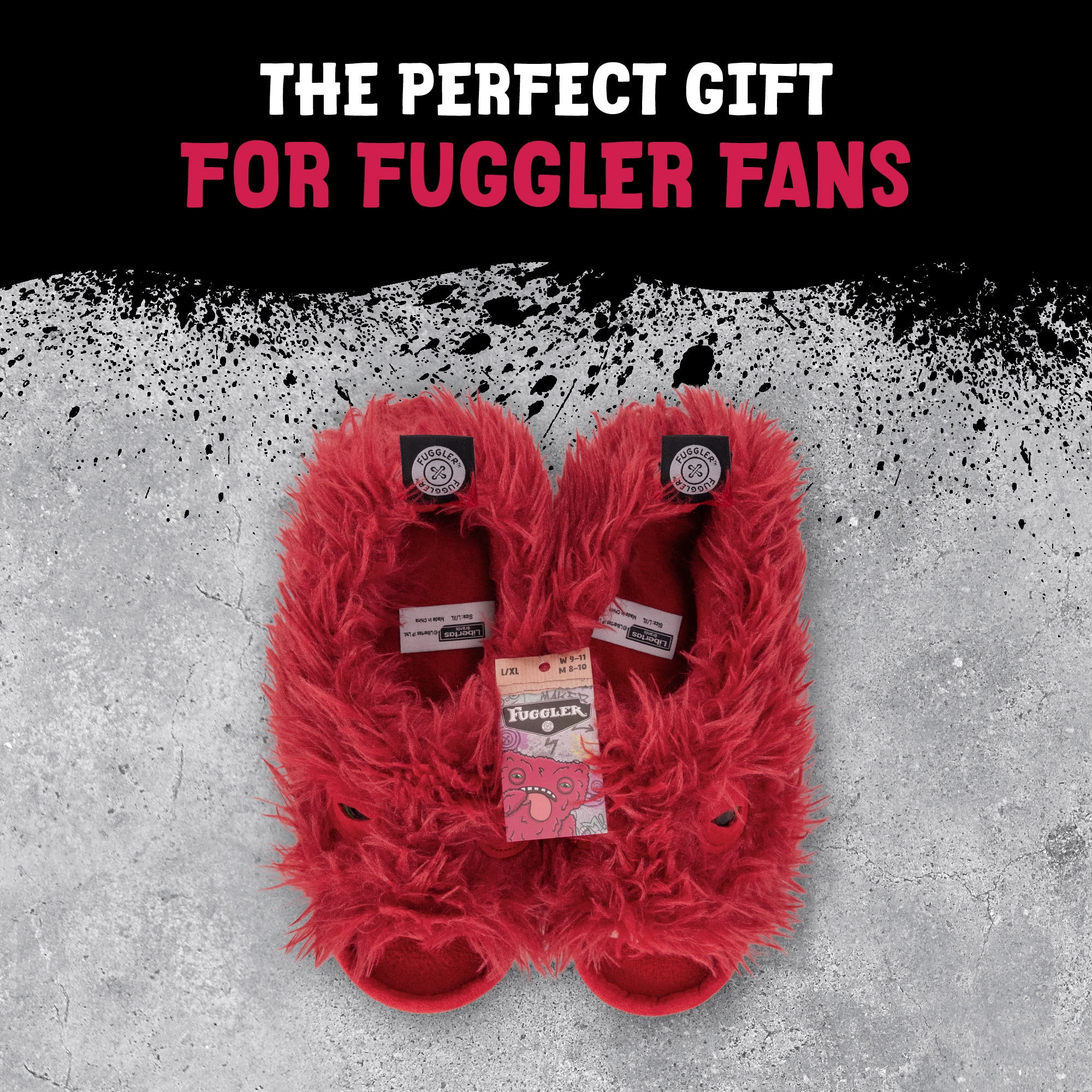 Fuggler Unisex Wide Eyed Weirdo Plush Slippers