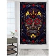 thumbnail image 2 of sunshine joy 3d sugar skull tapestry day of the dead wall art beach sheet huge 60x90 inches - amazing 3d effects, 2 of 5