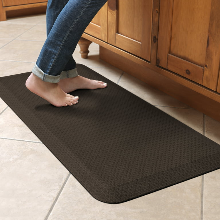 GelPro Designer Comfort Anti,Fatigue Flatweave Kitchen Floor Mat, 20 inch x 40 inch , Brownie