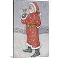 thumbnail image 1 of Great BIG Canvas | Lavinia Hamer Premium Thick-Wrap Canvas entitled Father Christmas and a Robin, 1 of 4
