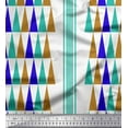 thumbnail image 1 of Soimoi Green Cotton Voile Fabric Pannahazar Jamdani Print Sewing Fabric Yard 42 Inch Wide, 1 of 1