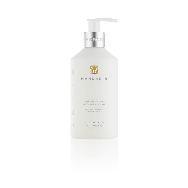 Zents Hand and Body Wash (fragancia de mandarina) Limpiador hidratante antienvejecimiento con manteca de karité orgánica y aloe para piel seca 10 fl oz