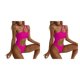 thumbnail image 4 of Sonducket Poliéster Mujer Bikinis Elástico Irregular Sexy Elegante Color sólido Natación Traje de baño Traje de baño Accesorios Rosa Rojo L Rosa roja L 2Conjunto, 4 of 6