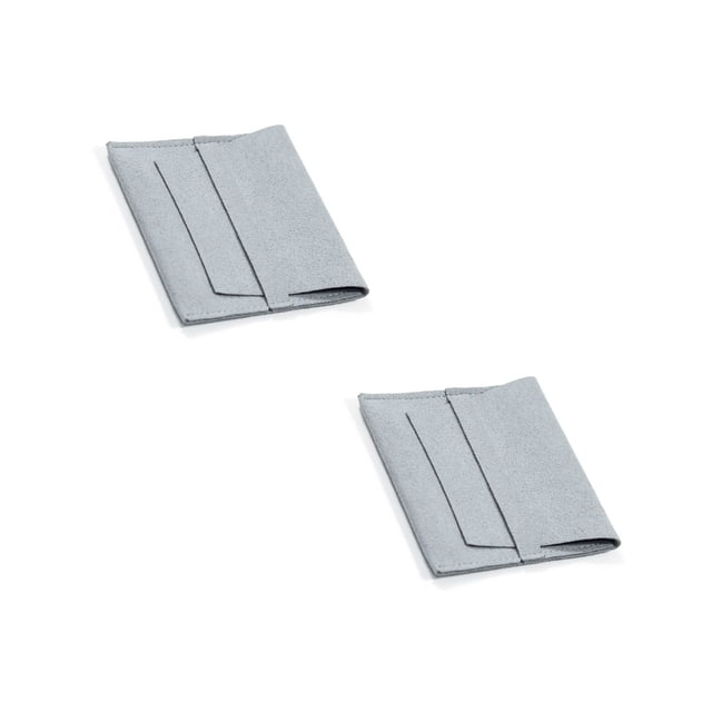 Inteprter Bolsas de microfibra para almacenamiento, 2 uds., joyería portátil, paquete cuadrado a prueba de polvo, , pendiente, organizador de Almacenamiento y organización del hogar Gris