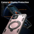 thumbnail image 3 of Rugged Phone Case for Apple iPhone 11, Military Grade Shockproof iPhone 11 Case with Ring Holder, Kickstand, TPU & PC Shell MagSafe Compatible iPhone 11 Cover, Rosegold, 3 of 5