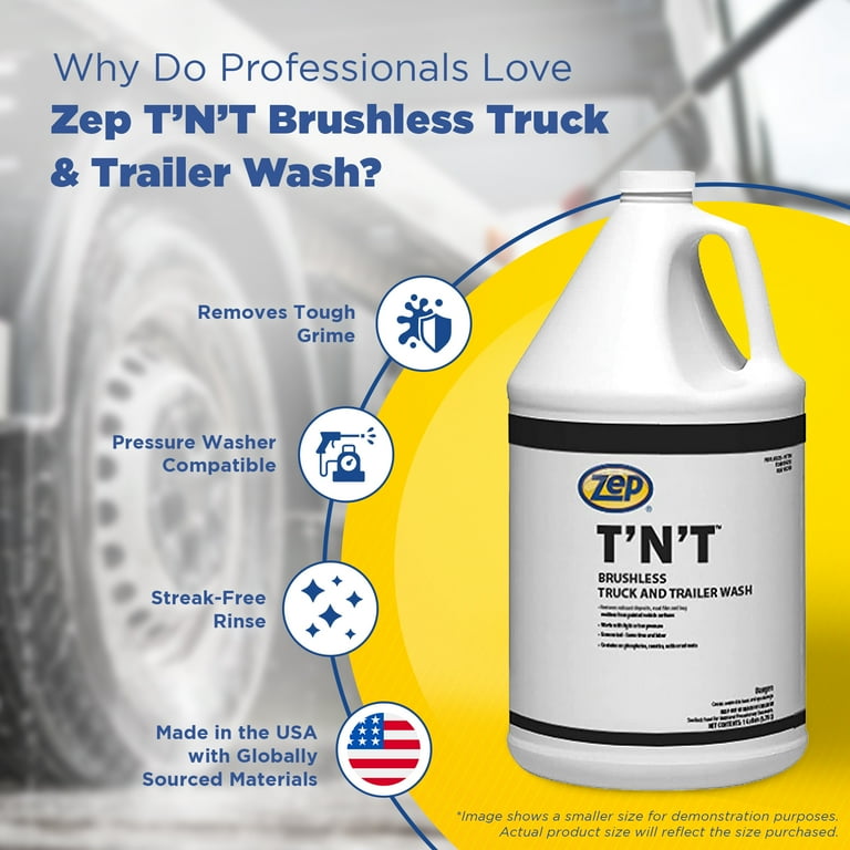 Zep T'N'T Truck Trailer Wash, Gallon Grime Remover/Cleaning
