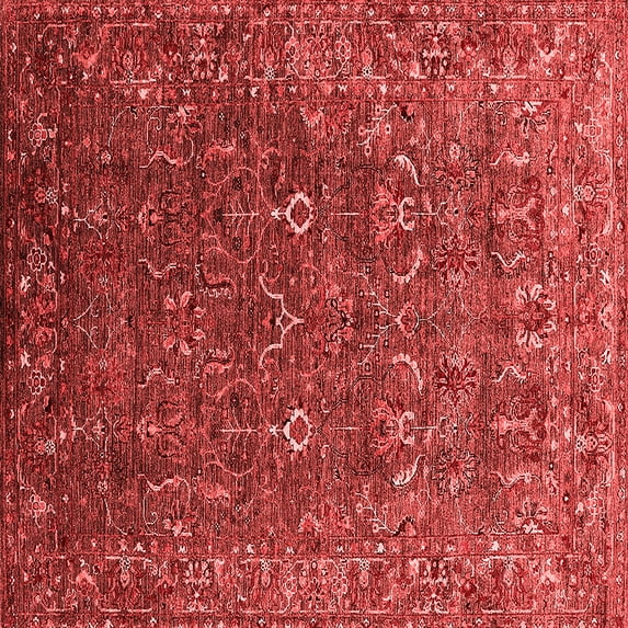 Ahgly Company Indoor Square Oriental Red Traditional Area Rugs, 5' Square