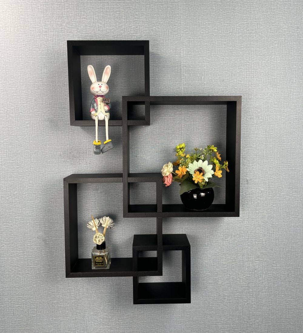 Abrihome Intersecting Cube Shelves Wall Shelf