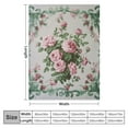 thumbnail image 4 of Nawypu  Rose Woven Throw Blanket Wall Hanging Art Handicrafts Jacquard Multipurpose Soft Travel Mat Outdoor with Fringe Tassels, 4 of 6