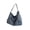 Blue, variant on Women's Large Denim Messenger Bag, Hobo Crossbody Tote with 2 Removable Straps & Magnetic Closure, Blue Jean Shoulder Purse