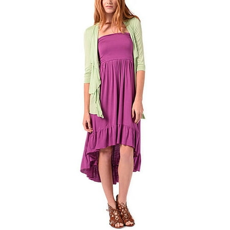 Bella Bird Women's Hi-Low Ruffled Knit Dress