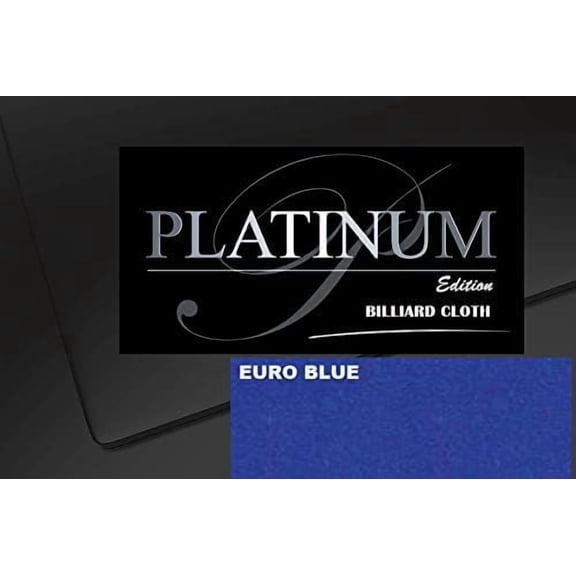 DB Entertainment Company Platinum Edition Billiard Pool Table Fabric Cloth Bed and Rails Pre-Cut (18 Colors) 7' 8' 8'OS 9' 10' Tables (Euro Blue, 10' Billiard Pool Table Cloth)