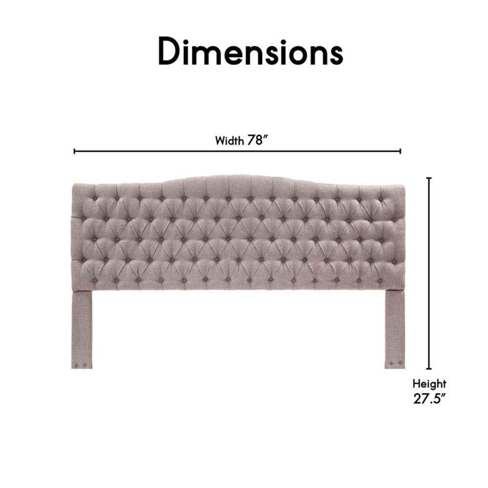 Elle Decor Celeste King Size Headboard Brown Weave