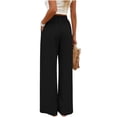 thumbnail image 7 of VEKDONE Womens Elastic Waist Palazzo Pants Casual Baggy Wide Leg Pants with Pockets Summer Lounge Straight Trousers Black XL, 7 of 7